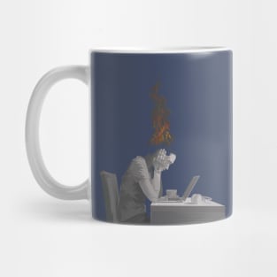 Burnt Out Woman At The Computer Mug